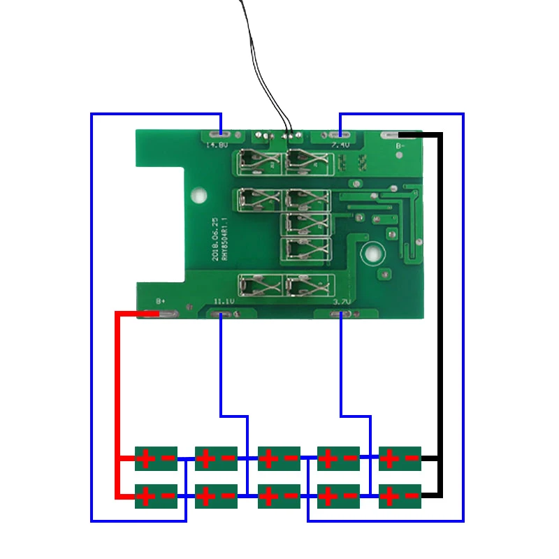 BL1815G Корпус литий-ионного аккумулятора PCB Защитная плата от зарядки Коробка для Makita 18 В BL1813G BL1811G Корпуса BL1830G