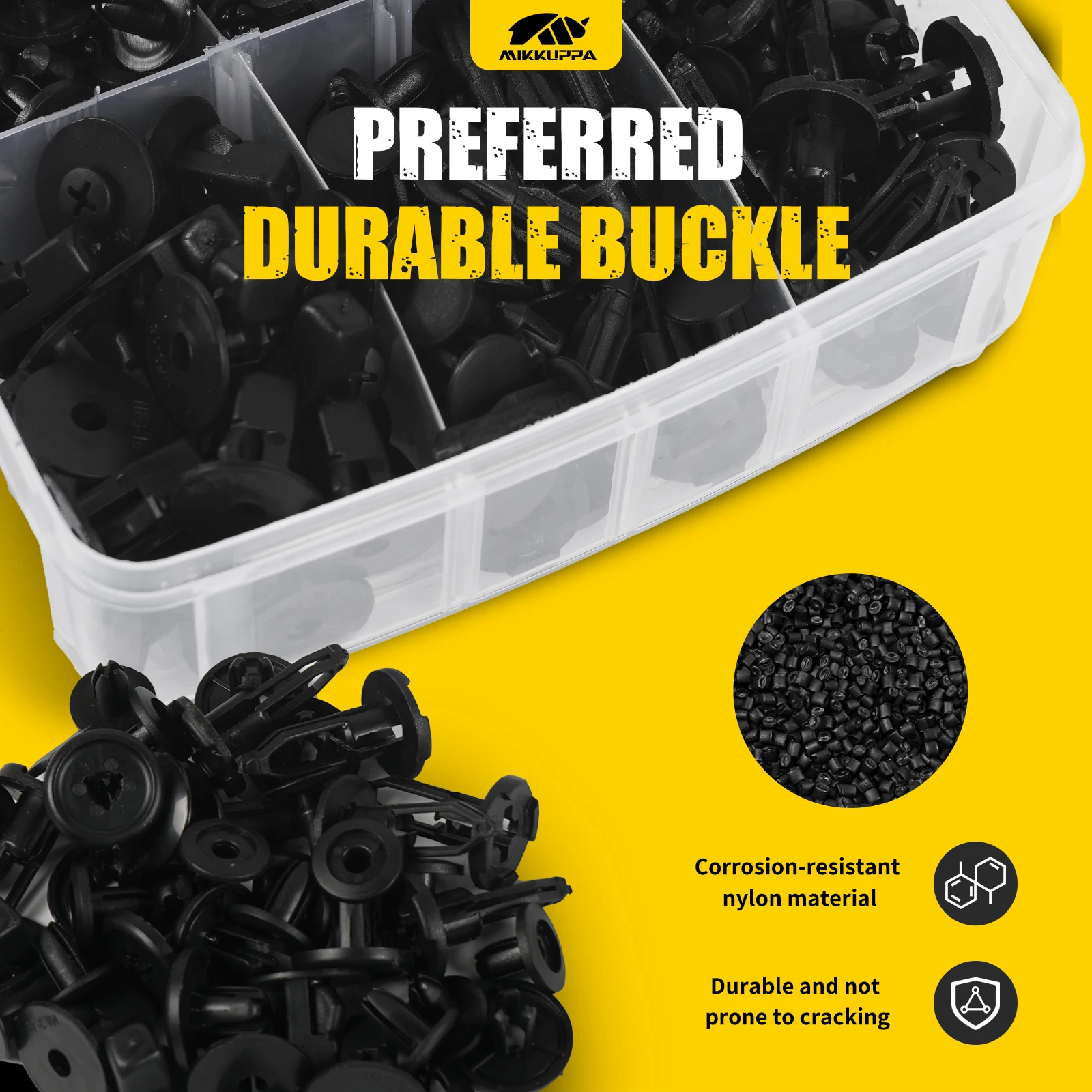 MIKKUPPA 635 قطعة مجموعة مشابك تثبيت السيارة مع 45 قطعة أدوات، مجموعة قفل الكسوة العالمية في صندوق تخزين لمصد لوحة الباب #3