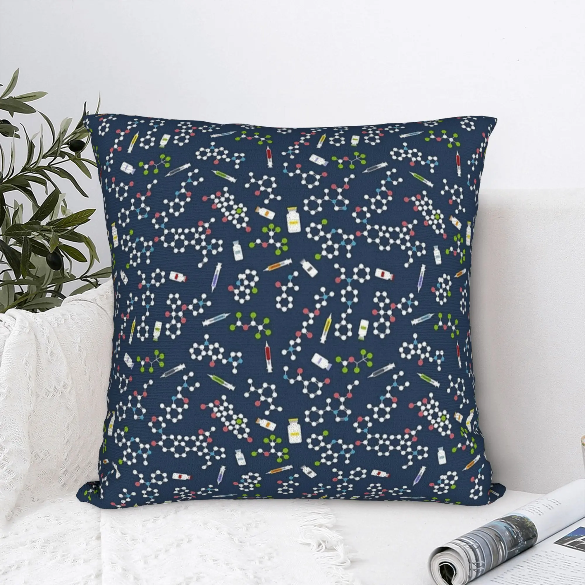 Print Anesthesia Anesthesiology Medical Pillowcase Polyester Cushion Cover Decorative Anesthetist Throw Pillow Case Cover Zipper
