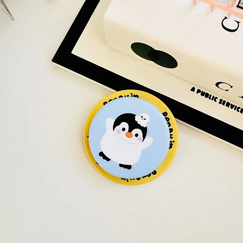 

Милый мультяшный узор пингвина для Magsafe, магнитный телефон 16, 15, Griptok Grip Tok, подставка для iPhone, чехол для беспроводной зарядки, держатель ﻿