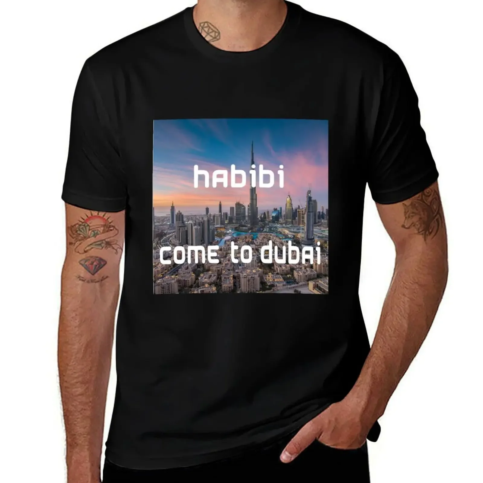 Habibi, Come to Dubai T-Shirt anime rapper graphic tees oversized t shirts for men