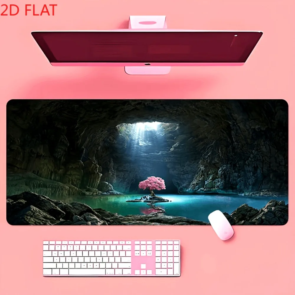 Extra-Large Anti-Slip Mouse Pad | Durable Rubber Desk Pad, Landscape Design Suitable for Keyboards And Laptops Desktop Additions
