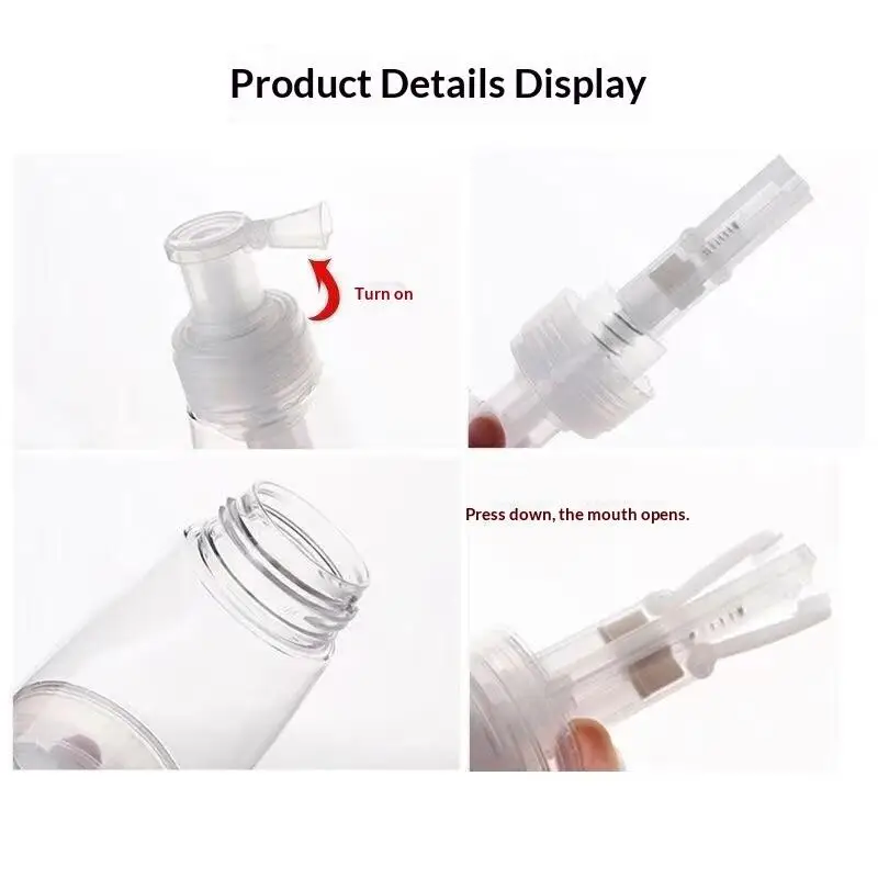 140ml Pulver-Zerstäuberflasche, Friseur-Talkum-Emulsionsspray, Reisebehälter, Lotion-Spender, Drehflasche, Salon-Zubehör – Detail 6