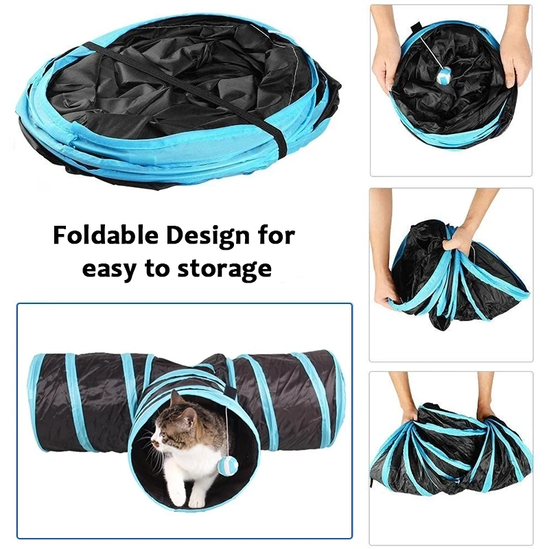 30 Style Pet Cat Tunnel Toys Foldable Kitty Training Interactive Fun Toy for Cats Rabbit Animal Play Tunnel Tube