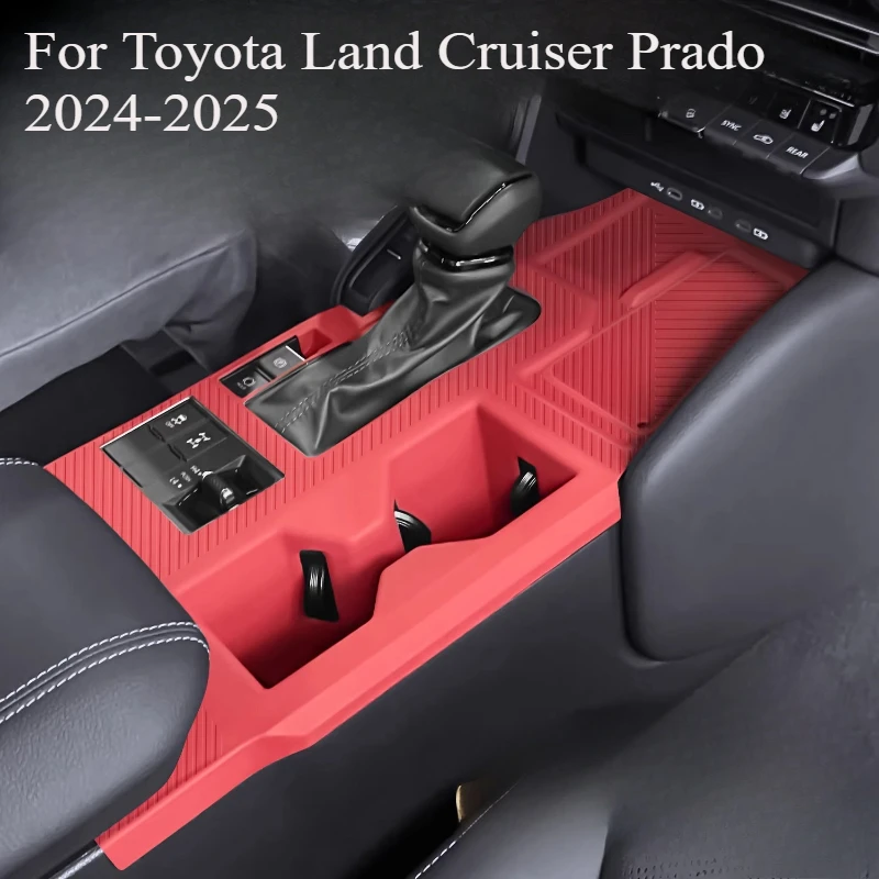 

For Toyota Land Cruiser Prado 2024-2025 Center Console Organizer Silicone Cover - Gear Shift Panel Protector and Storage Tray