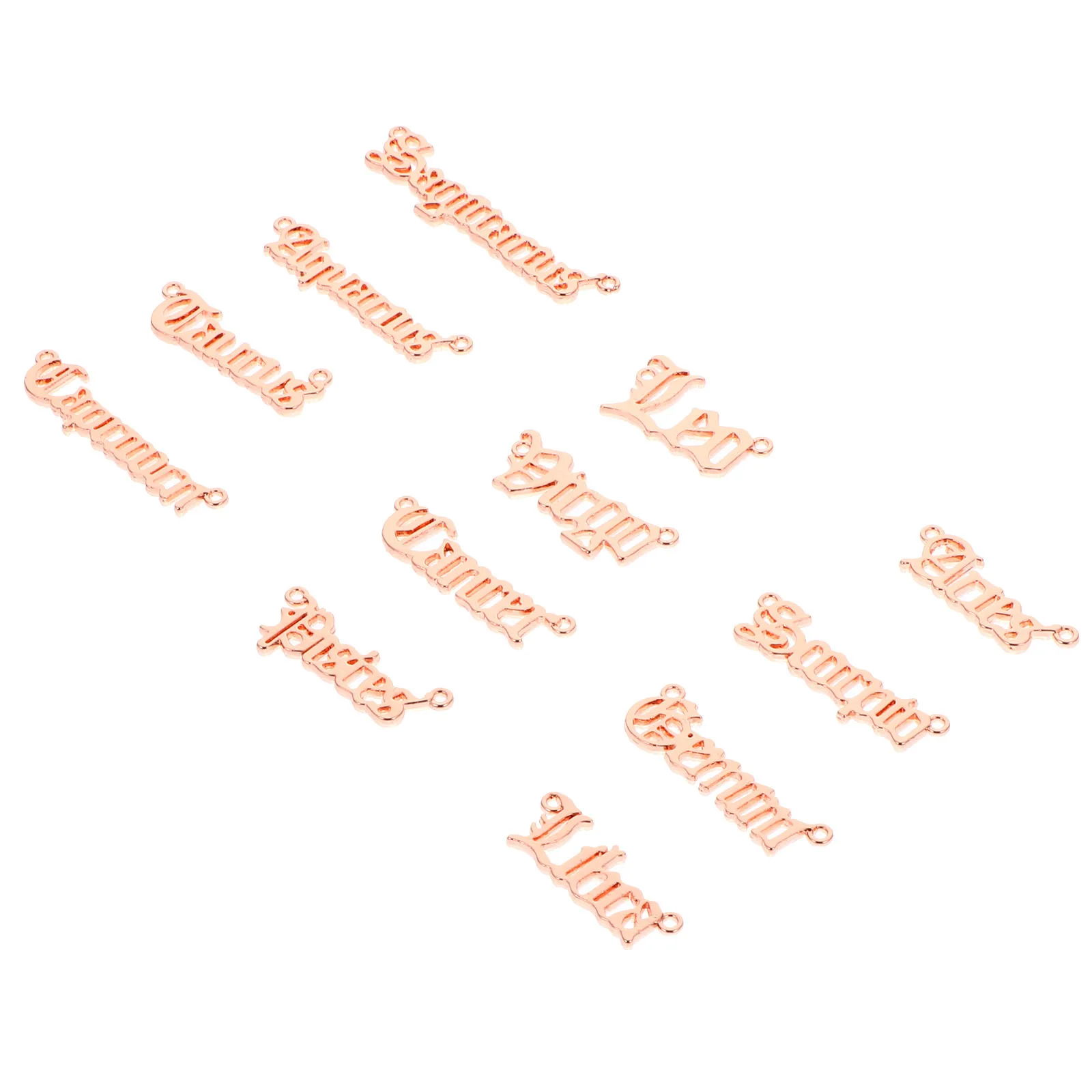 24Pcs Alloy Letter Pendant DIY Jewelry Charms Accessories Supplies for Bracelets Necklaces Earrings Craft