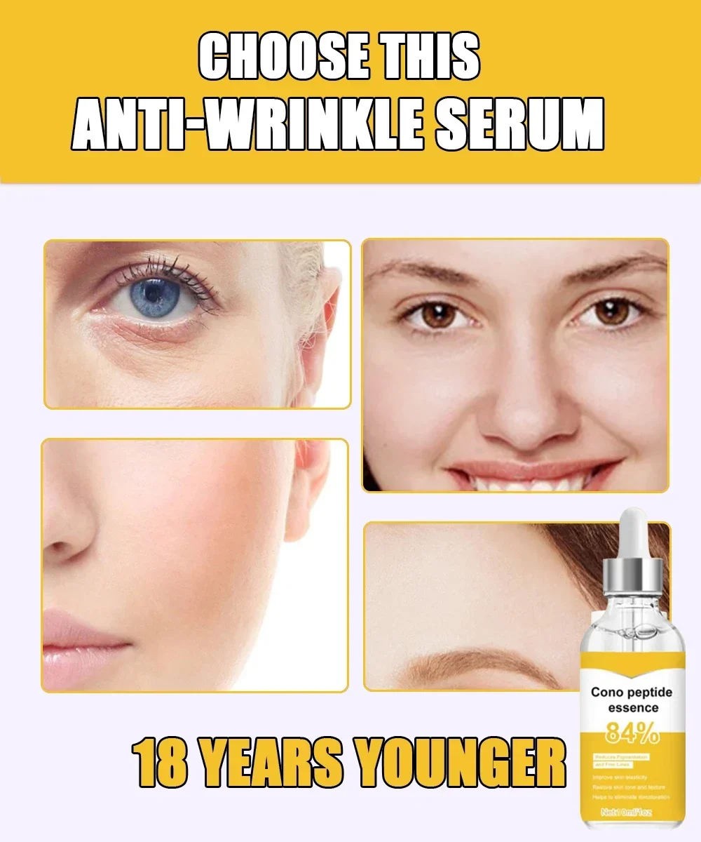 Effektives Anti-Aging-und Anti-Falten-Gesichts serum entfernen Gesichts falten feine Linien um die Augen Krähenfüße Hals falten