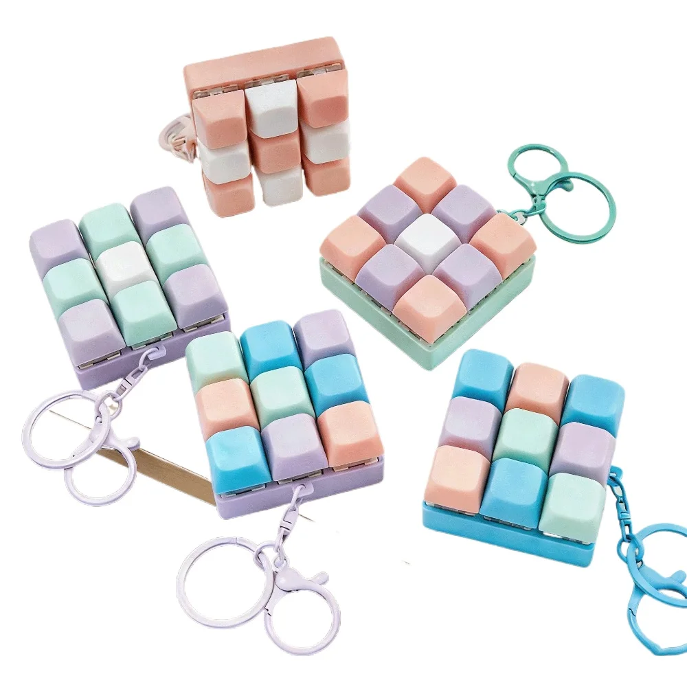 Keyboard Fidget Toy 9 Keys Button Fidget Gifts Finger Button Game for Adults To Relieve Stress and Pass Time for Children Gift