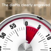 Mechanical Kitchen Timer Magnetic Stand Loud Alarm Countdown Clock Manual Operation Stainless Steel Chef Cooking Timer