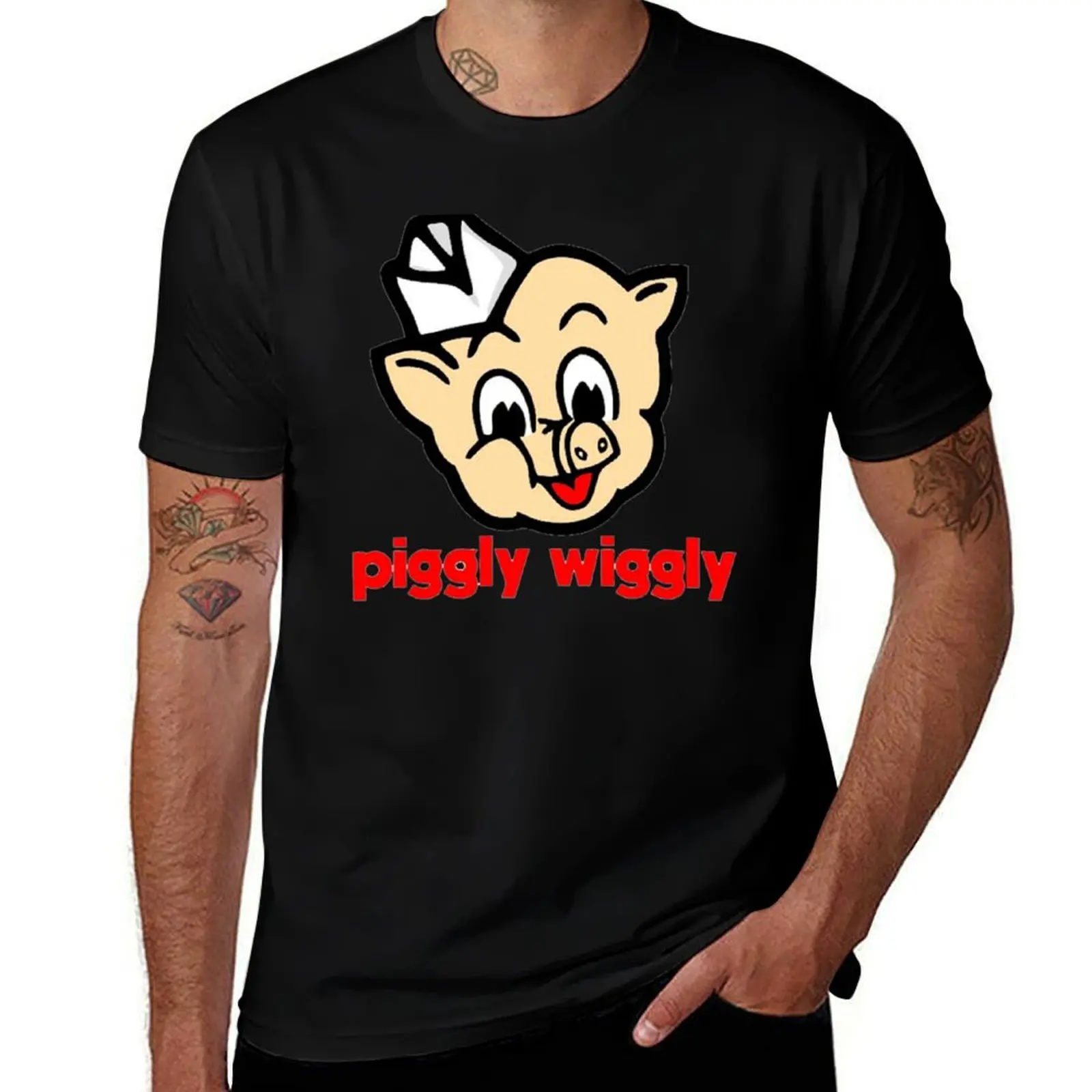 

Piggly Wiggly Gift Halloween Day, Thanksgiving, Christmas Day T-Shirt boys animal print funny gifts Short sleeve tee men