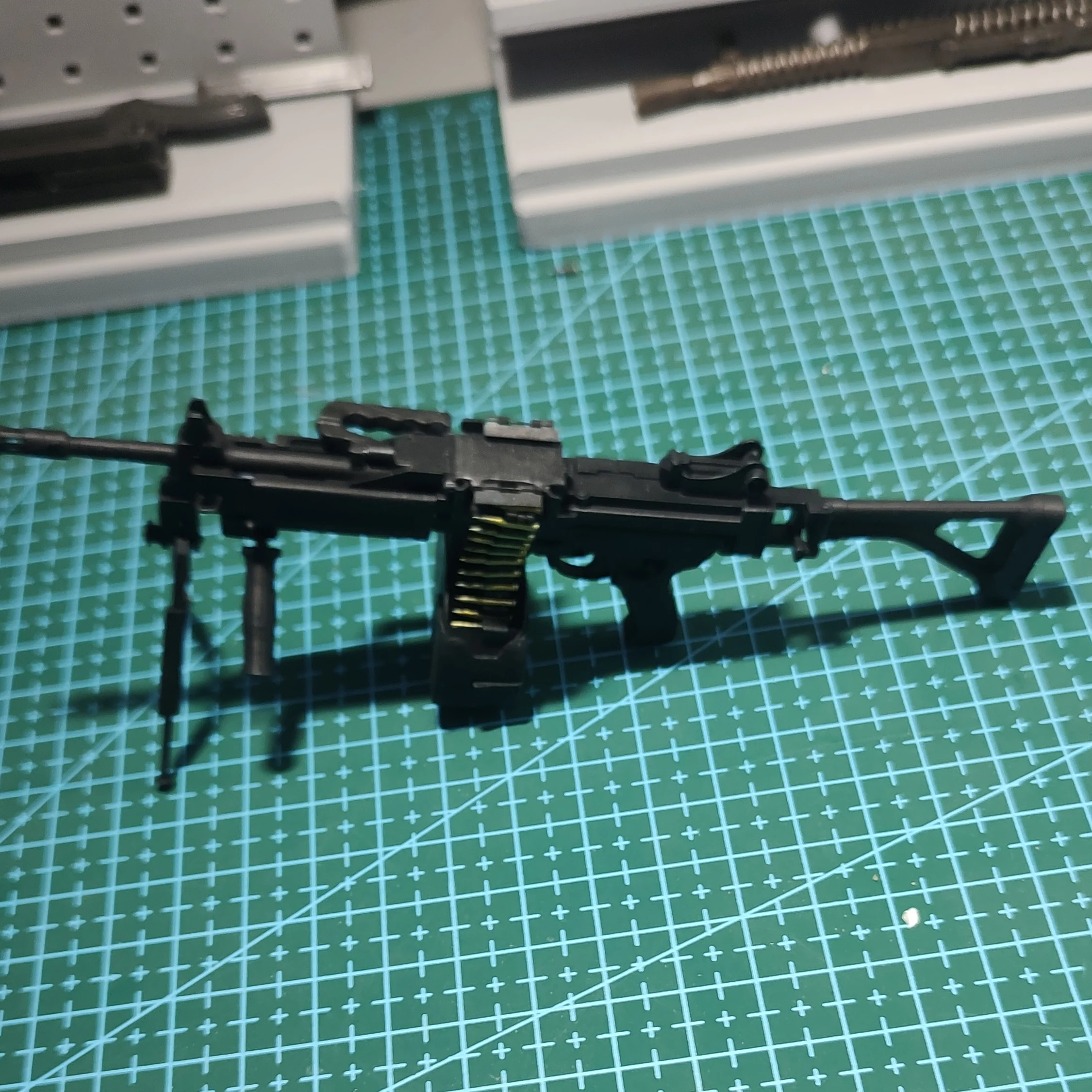 ثلاثية الأبعاد مطبوعة 1/6 مقياس Negev NG7 رشاش نموذج مصغر مسدس لعبة لشخصيات العمل 12 بوصة #5