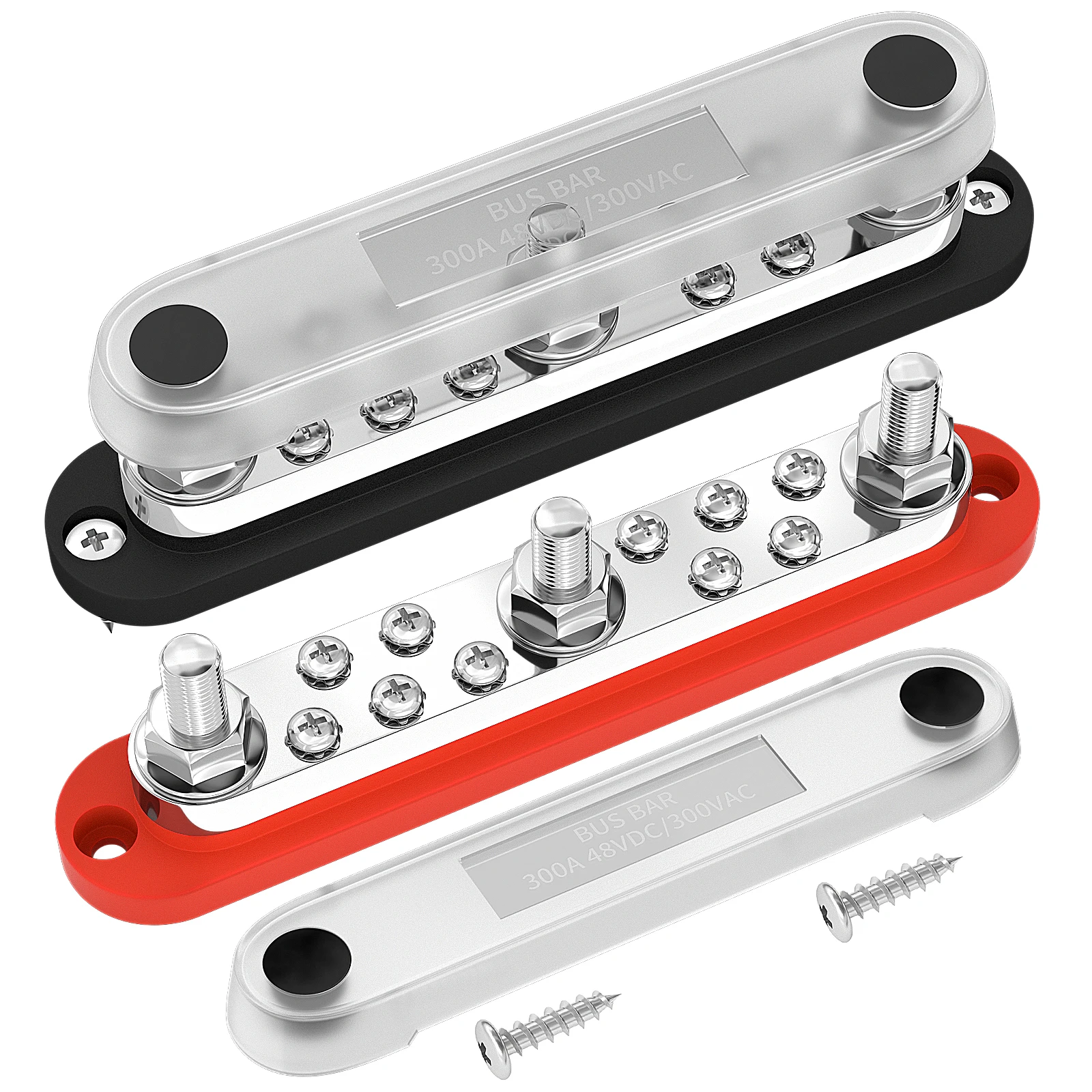 Heavy Duty 3XM10 10XM5 300A Bus Bar with ScrewnTerminals Power Distribution Block Busbar with Cover Terminal Blocks