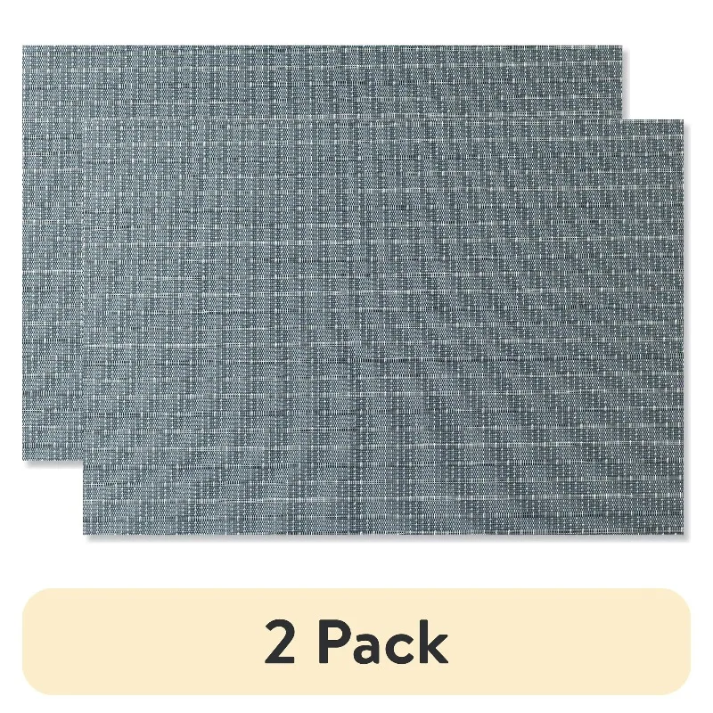 Woven Vinyl Table Placemat, Storm.