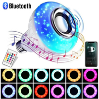 Bluetooth Music Remote Control E27 LED Bulb with Speaker RGB Color Changing Light Bulb LED Lamp Bedroom Party Christmas Decor