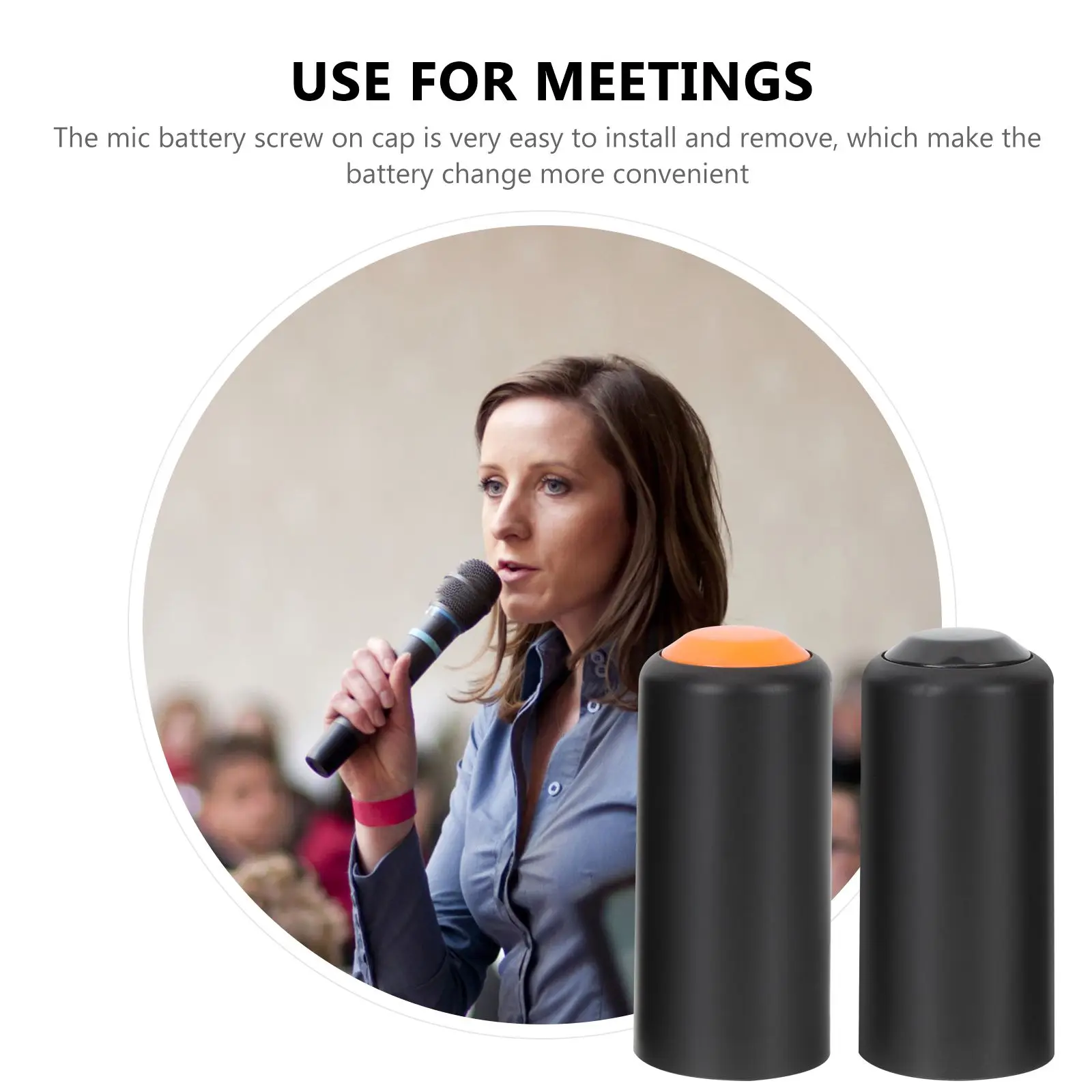 3 Pcs Microphone Tail Covers Durable Plastic Caps for Wireless Mic Easy Installation Colorful Options Practical