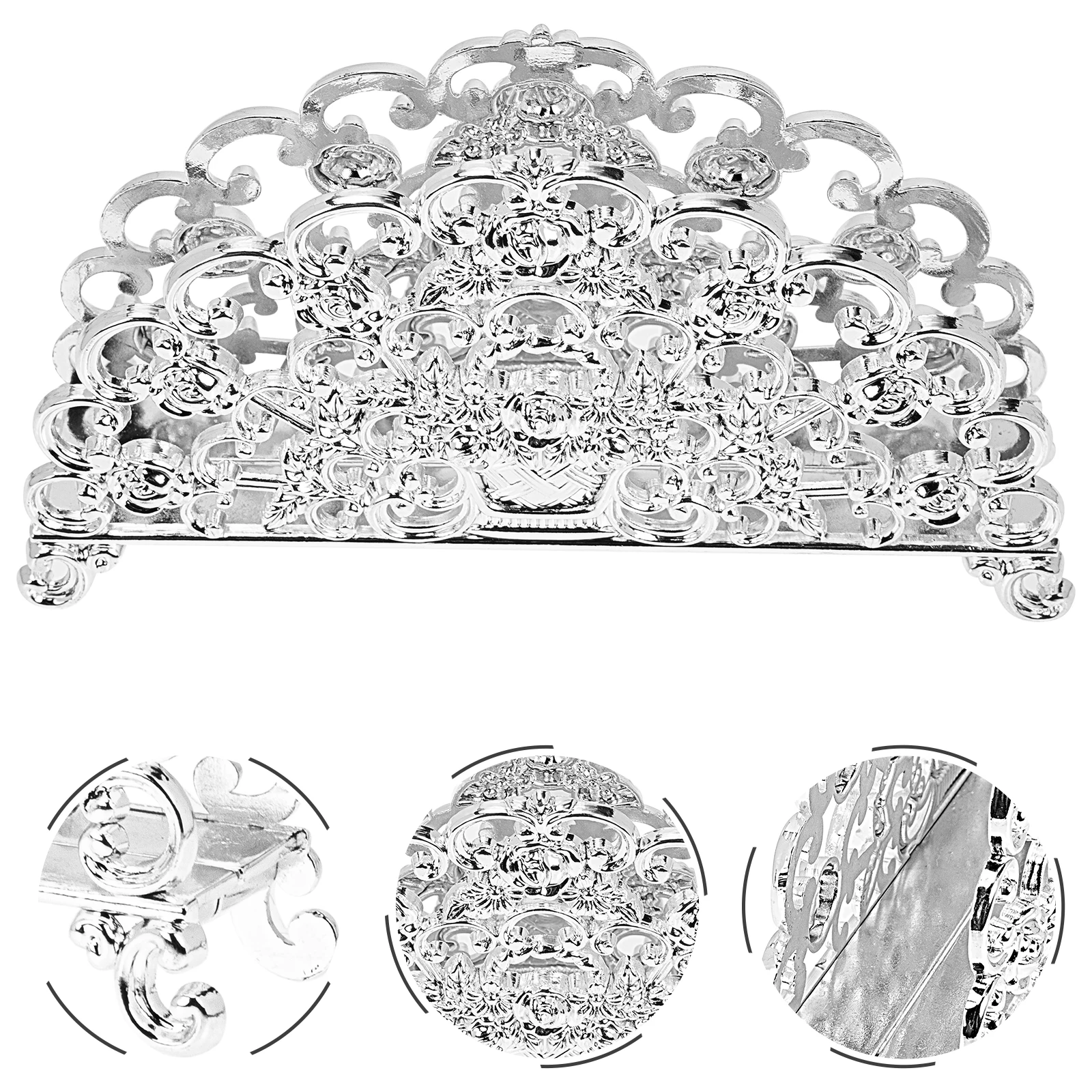 

Metal Napkin Stand Chic Craftsmanship Simple Colors Fade Resistant Kitchen Table Accessory Napkin Holder