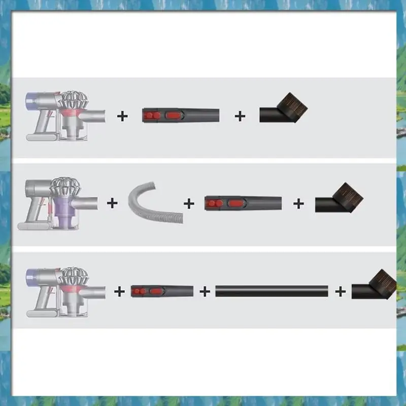 

Vacuum Attachments Kit Parts Accessories For Dyson V15 V12 V11 V10 V7 V8, With Flexible Extension Hose & Vacuum Attachments