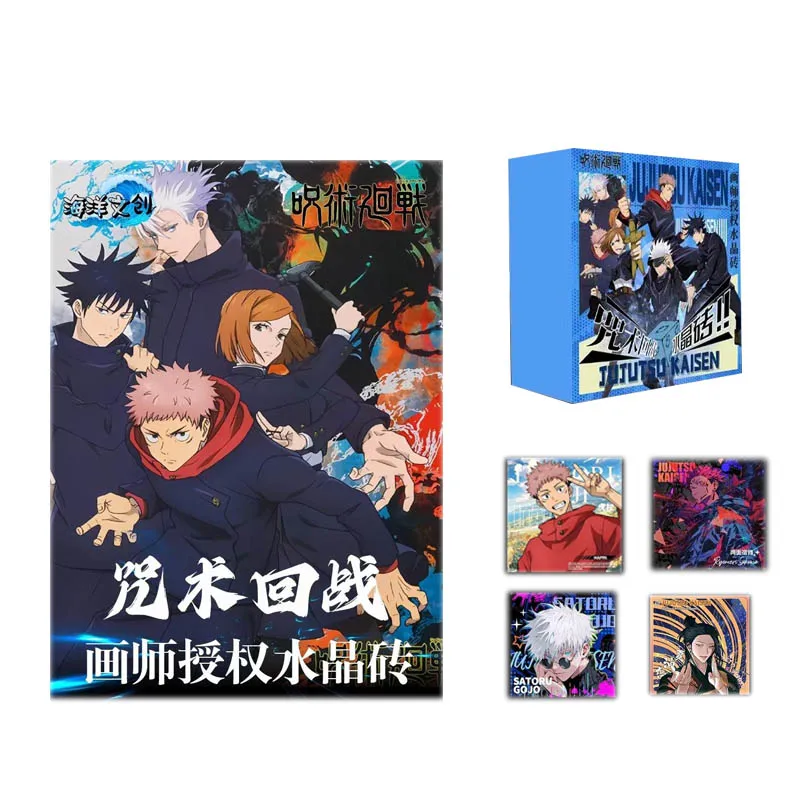 Wholesales Jujutsu Kaisen Collection Card Ocean Culture Acrylic Crystal Tiles For Children Trading Playing Games Cards