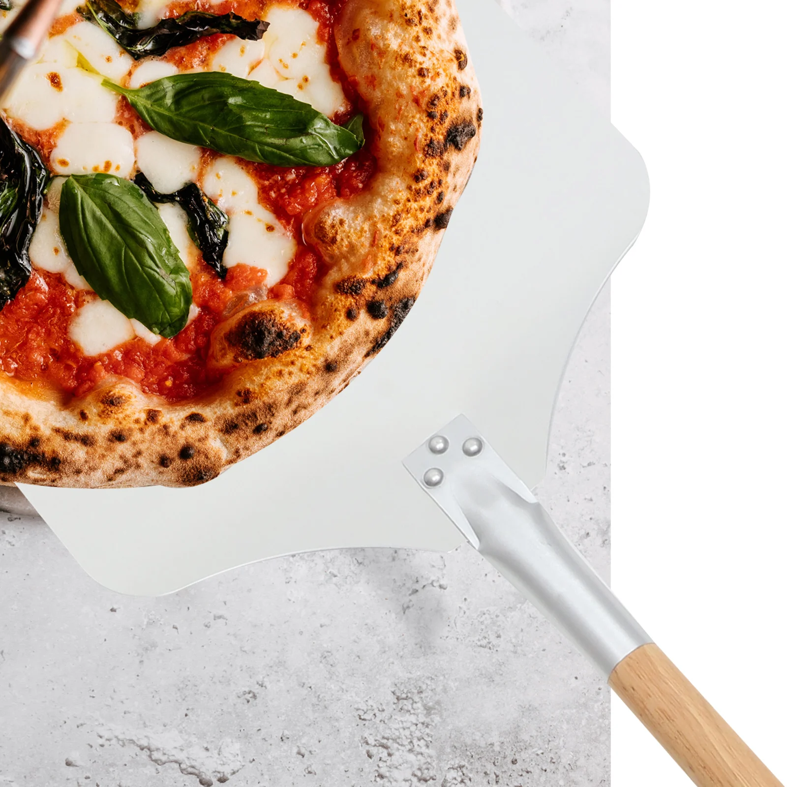 

2 pcs Pizza Shovel Baking Tools Aluminum Wood H Kitchen Accessories Cake Transfer Shovel Pizza Tool Set