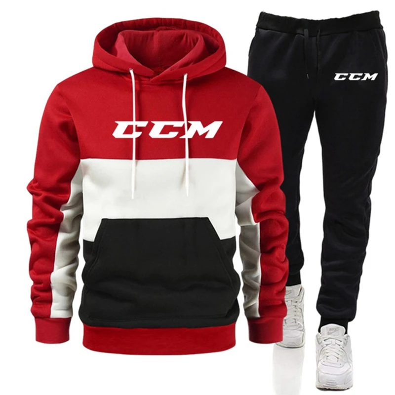 2023 Men\'s Tracksuit hooded sweatshirt and jogging pants High quality CCM everyday casual sports hooded sweatshirt jogger