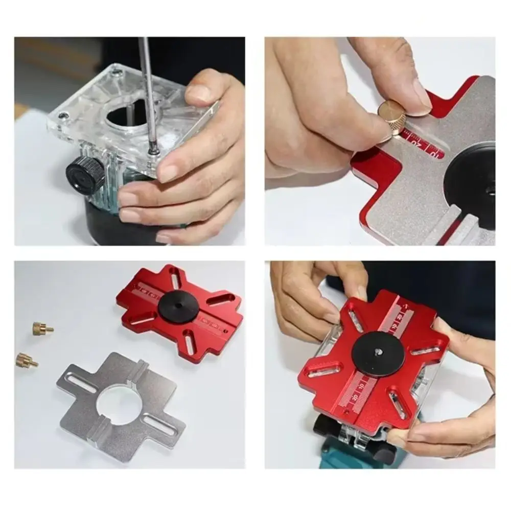2-in-1 Drawer Handle Punching Template Aluminum Alloy Convenient Cut Mortising Jig Slotted Wood Convenient