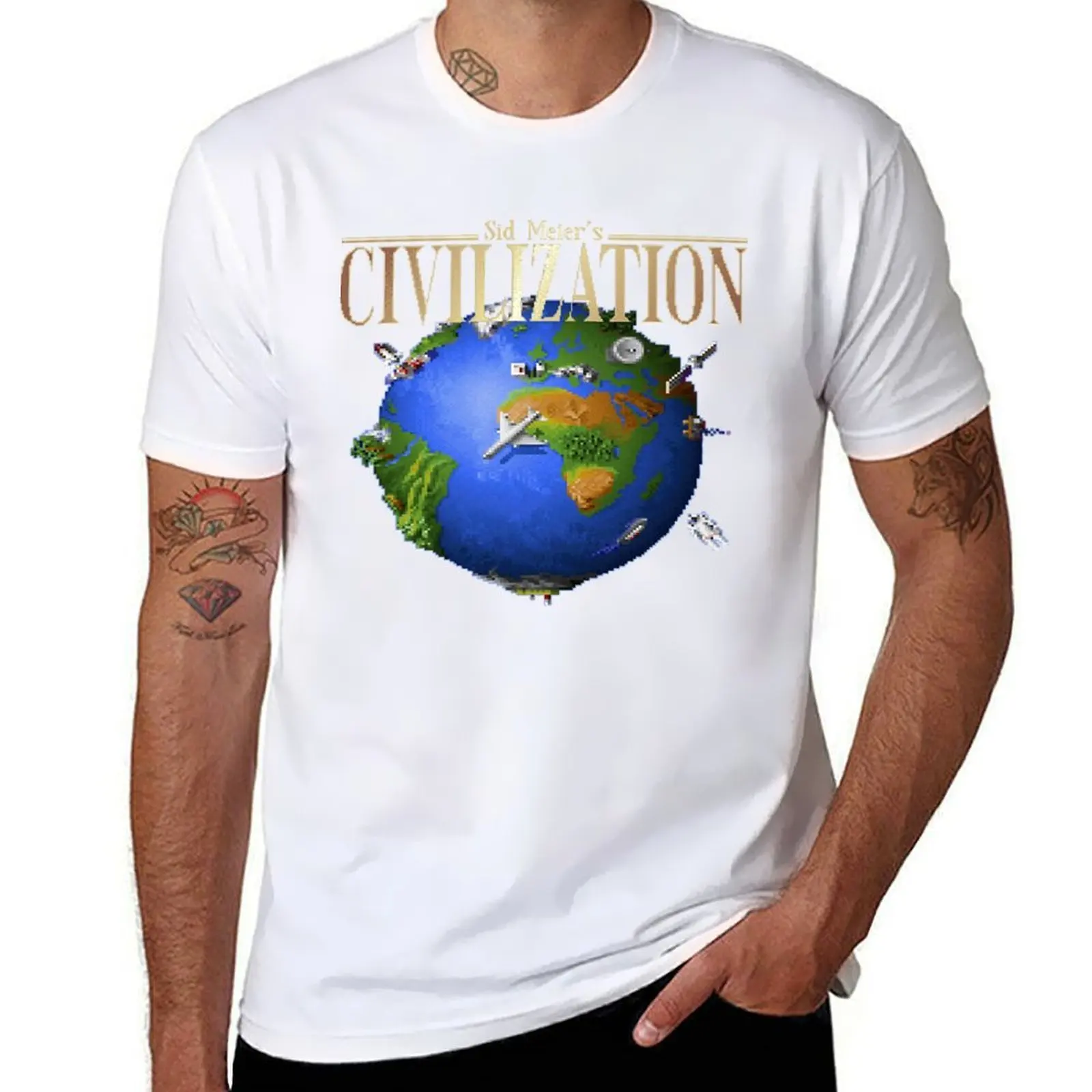 

Civilization I Sid Meier Classic T-Shirt man t shirts graphic anime tshirt T-Shirt