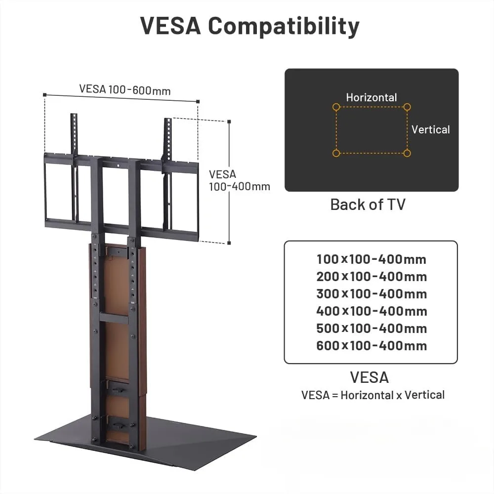 Wall TV Stand, 32-80 Inch Universal Walls-Side TVs Stands Adjustable Mount, No Drill, Wall TV Stand