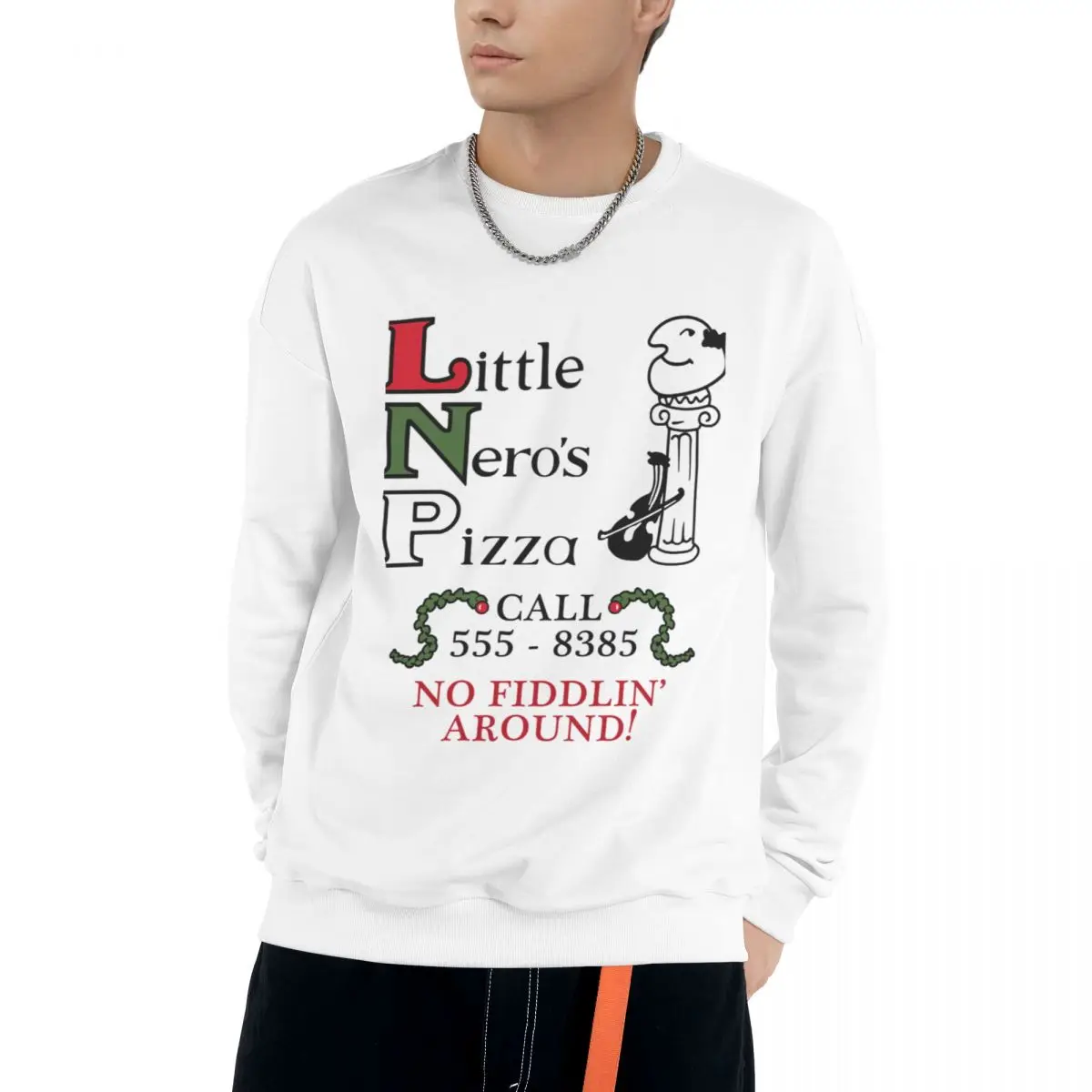 

Little Nero's Pizza Sweatshirts korean clothes anime clothing tracksuit men Sweatshirts For Women Men's