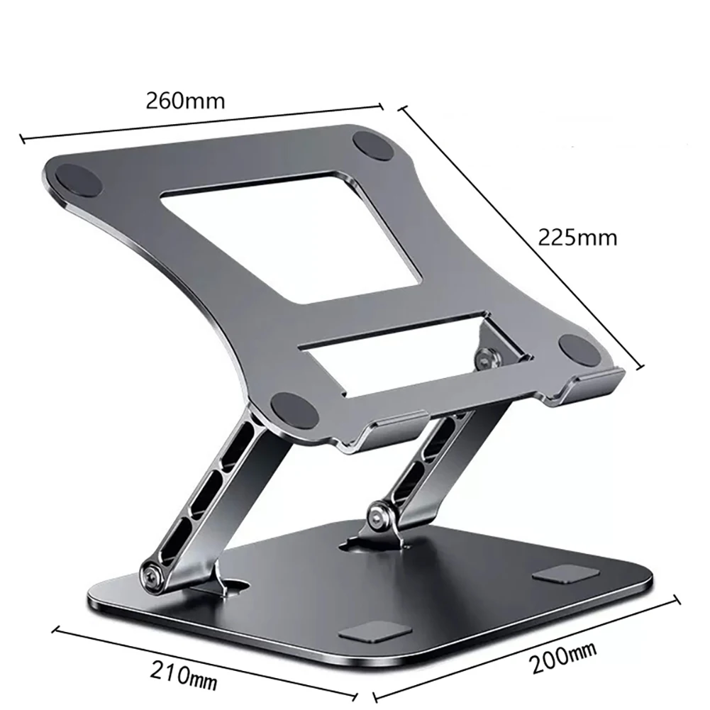 Foldable Laptop Holder Stand 360 Adjustable Phone Tablet Bracket Holder Aluminum Alloy Anti Slip for 11-17 Inch Notebook