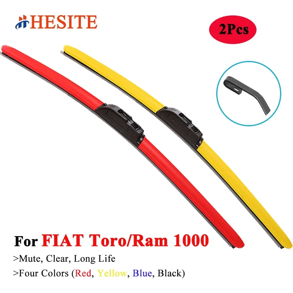 

HESITE Colorful Wiper Blades for FIAT Toro Ram 1000 226 Pick Up 2016 2017 2018 2019 2020 2021 2022 2023 Car Accessories Red Blue