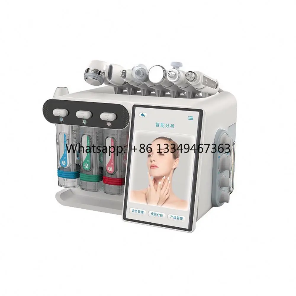 

Beauty Salon Use Multifunction 8 in 1 Hydrodermabrasion Oxygen Jet Facial Aqua Peeling Rejuvenation Machine with Skin Analyzer
