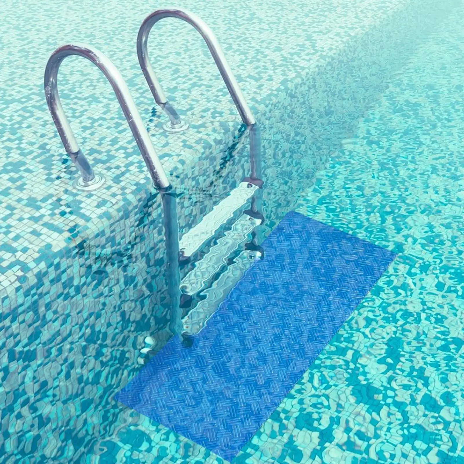 Pool Ladder Mat Non-Slip Kitchen Mat Pool Stair Protective Pad for Summer Hotel Resort Play Area Camping Backyard Garden Yard