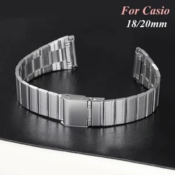18mm 20mm Stainless Steel Watchband for Casio F-91W SGW400 F91W F84 AE1200/1300 F105/108/A158W/168 Vintage Metal Watch Bracelet