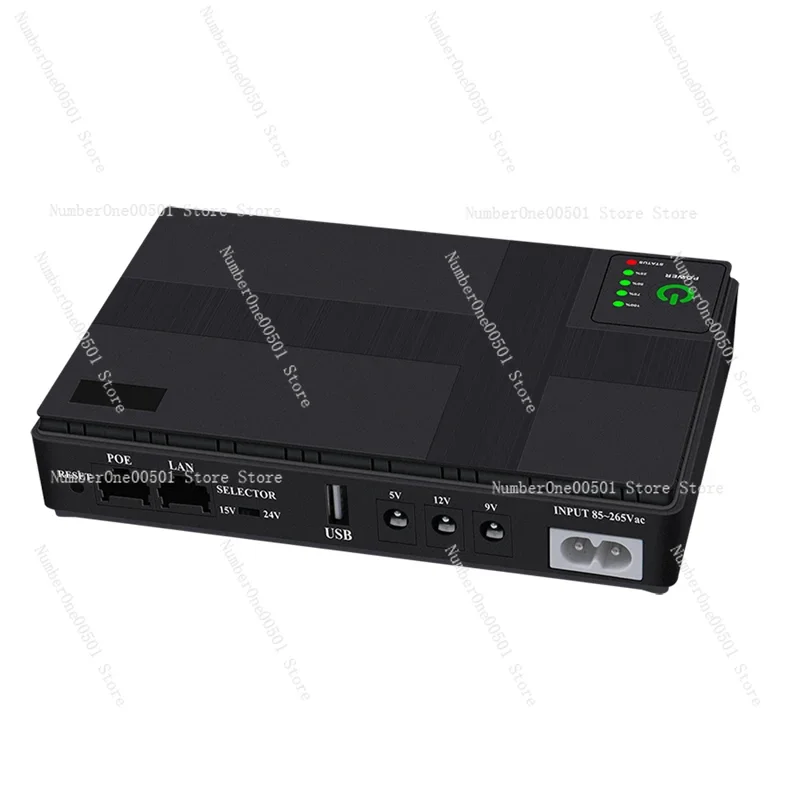 DC Miniups Uninterruptible Power Router Optical Modem Mobile Phone Switch 5v9v12v Multi-Port with Poe