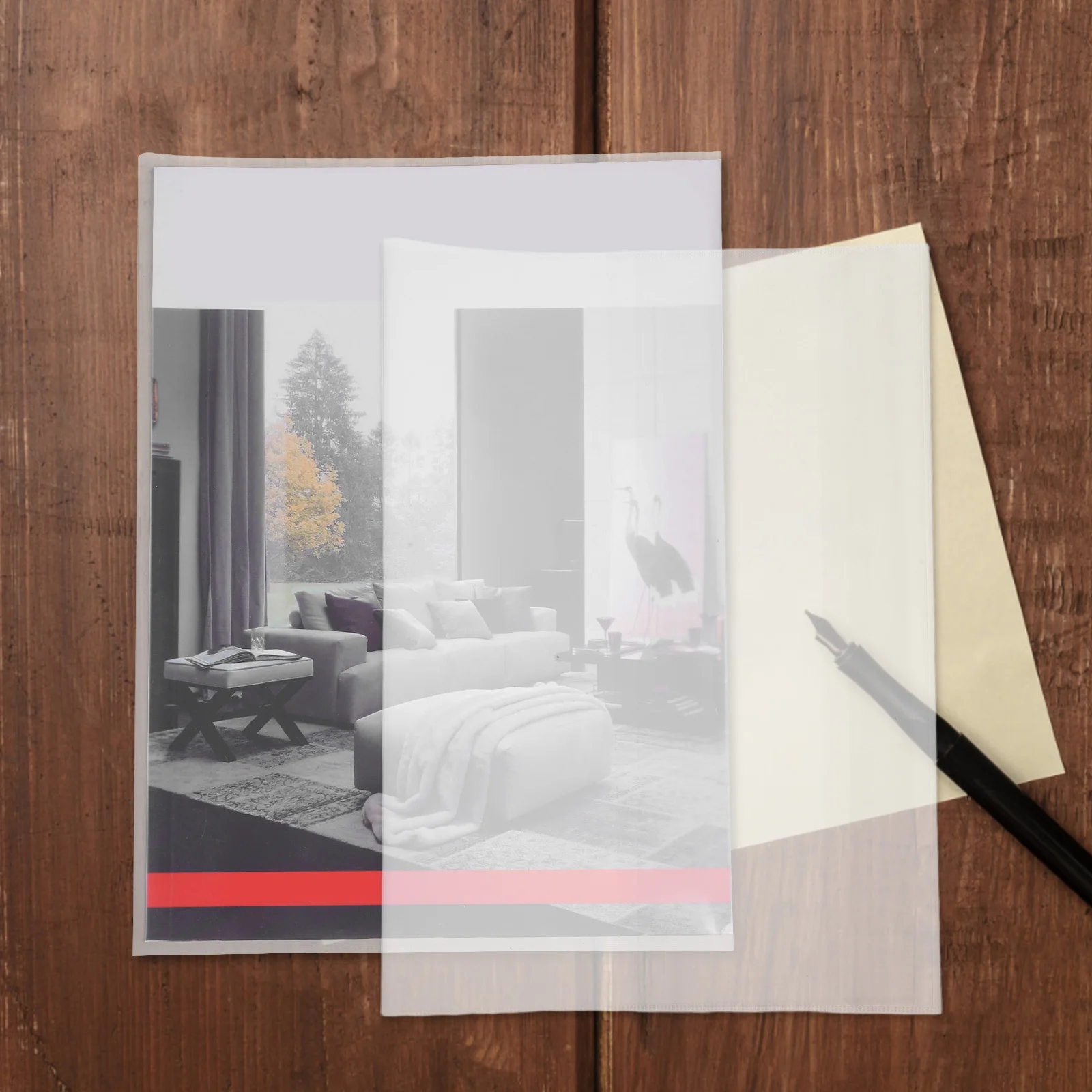 10개 투명 하드커버 교과서 잡지 플라스틱 보호 슬리브 방수 방진 학교 도서관용 커버