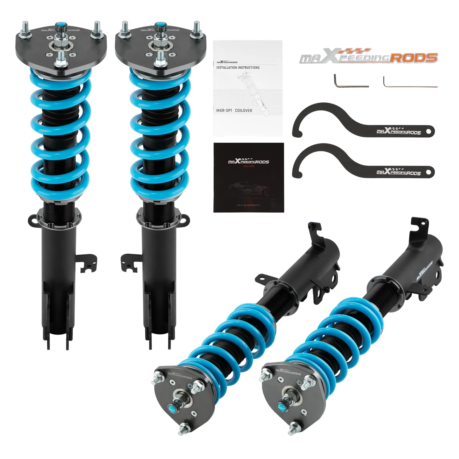 New  2 Front+ 2 Rear 24 Clicks Damping Coilover Suspension Shocks for To yota Highlander AWD 2008-2013 Lowering Kit