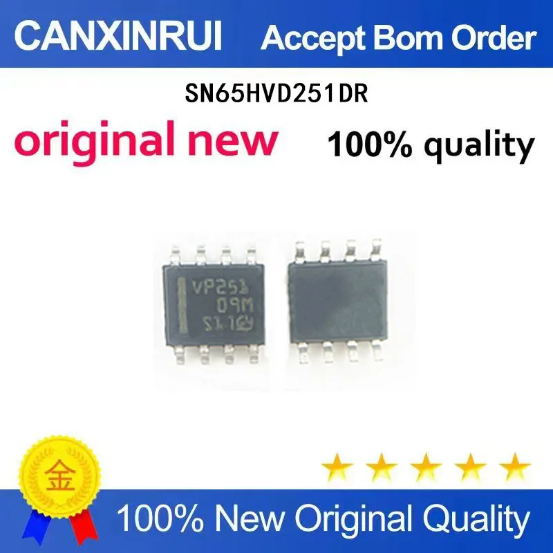 (5-100 Pieces) Brand new original CAN transceiver SN65HVD251DR silk screen VP251 SOP8 package