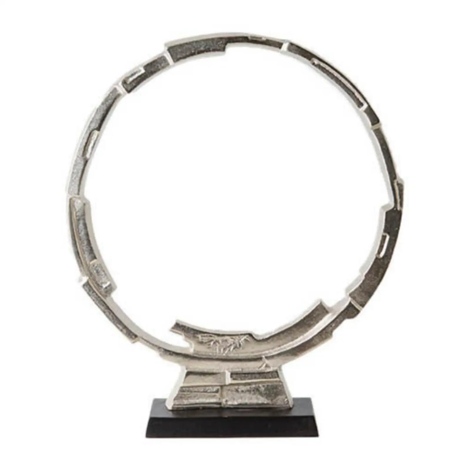 Tabletop Sculpture Silver-Toned Statue Modern for Office, Entryway
