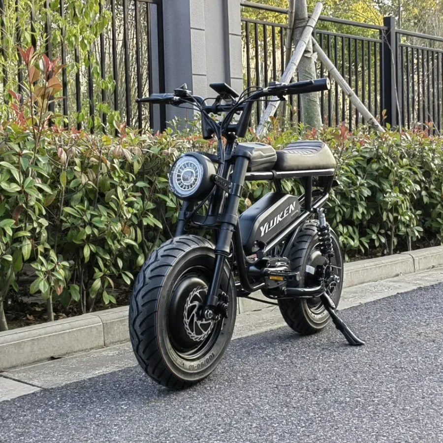 超長距離電動オフロード自転車,20インチワイドタイヤ,スーパーモーター,1200W,20ah,新品,2024