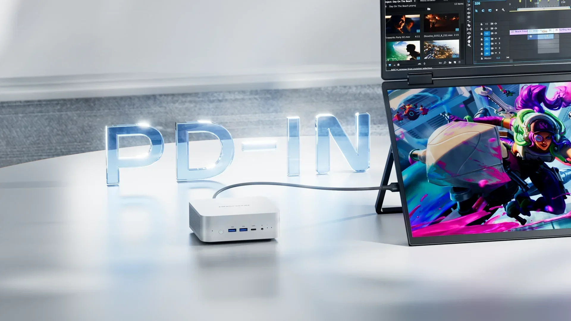 MINISFORUM AI X1 Mini PC R7 255 / Al 9 HX 370/470 Dual Channel DDR5 5600MHz WiFi7 BT5.4 Oculink Dual USB4 Computer Dual Speakers
