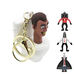 Skibidi Toilets Keychian Anime Toilet Man VS Monitor People Doll Figure Pendent Skibidi Bop Bop Yes Yes Key Chians Gift for Men