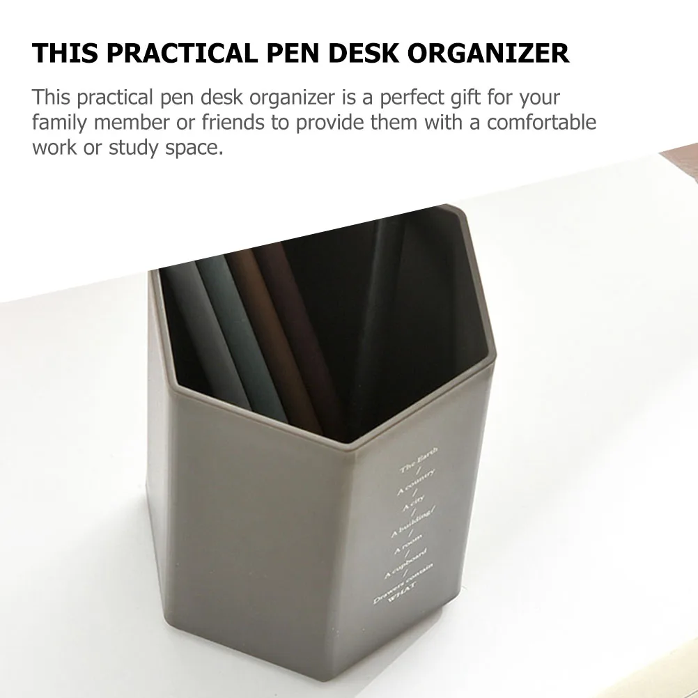 

4 Pcs Hexagonal Pen Holder Classroom Pencil Cups for Desk Holders Stationery Storage Containers Desktop Organizer