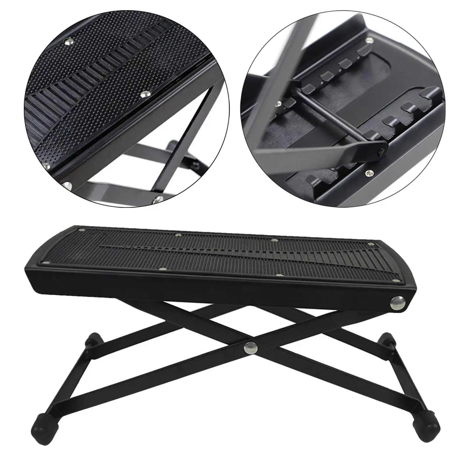 Guitar Foot Stool Easy Carry and Storage Metal Frame Guitar Foot Rest Footrest