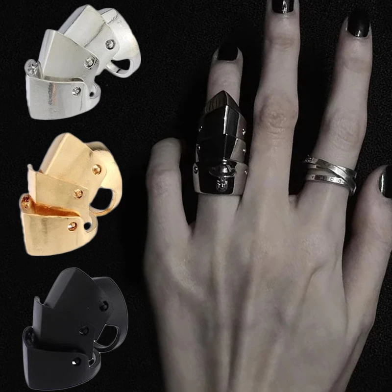 

Anime Oosaki Nana Same Scroll Joint Armor Ring Punk Gothic Rock Metal Knuckle Finger Rings for Women NANA Jewelry Cosplay Gift