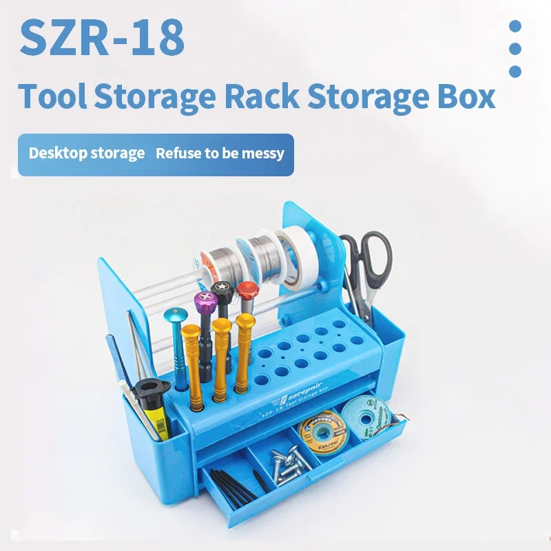 SZR-18 Multifunctionele Schroevendraaier Pincet Onderdelen Tool Organisatoren Opbergdoos Voor Mobiele Telefoon Reparatie Tool Onderdelen Opbergdoos