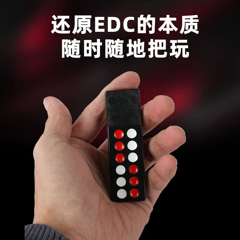 

Retro EDC Pai Gow decompression push card fingertip gyroscope magnetic unlimited diverse play dominoes metal decompression toys