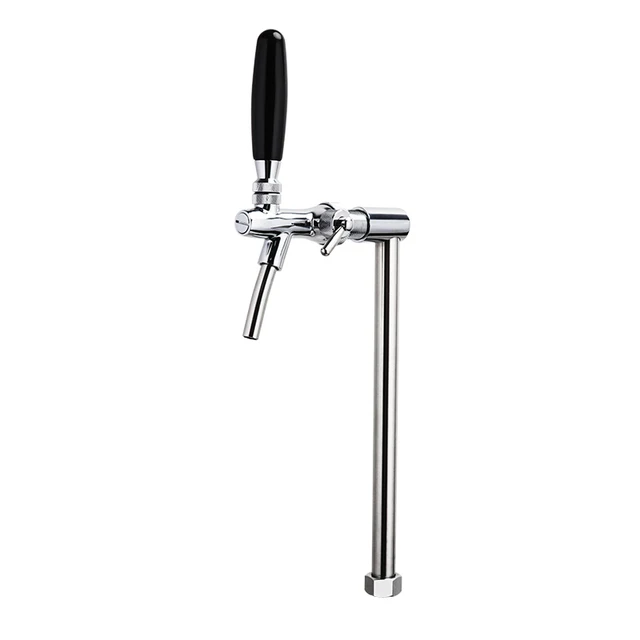 Vertical Beer Tap Rod Keg Coupler Adapter with Adjustable Beer Tap, G5/8 Threaded Simple Beer Tower for Ball Lock Keg Parties