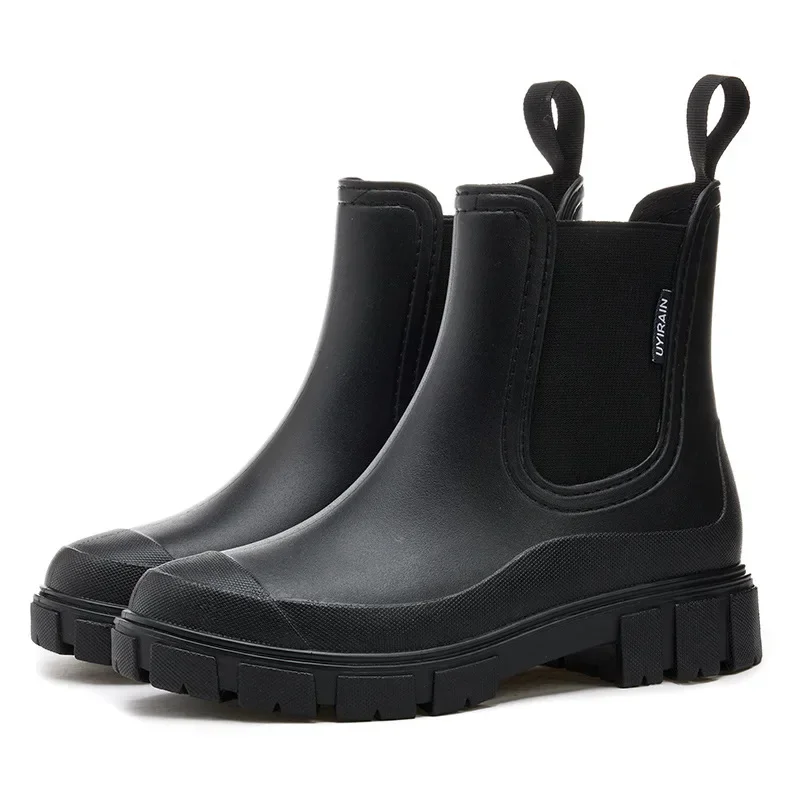 Senhoras e senhores ao ar livre anti deslizamento botas de chuva sapatos de cozinha jardim motocicleta à prova dwaterproof água chuva sapatos de pesca