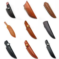 11 Patterns Cowhide Outdoor Straight Knife Scabbard Fixed Blade Sheath Storage Bag Holders Pants Cover Portable With Buckle