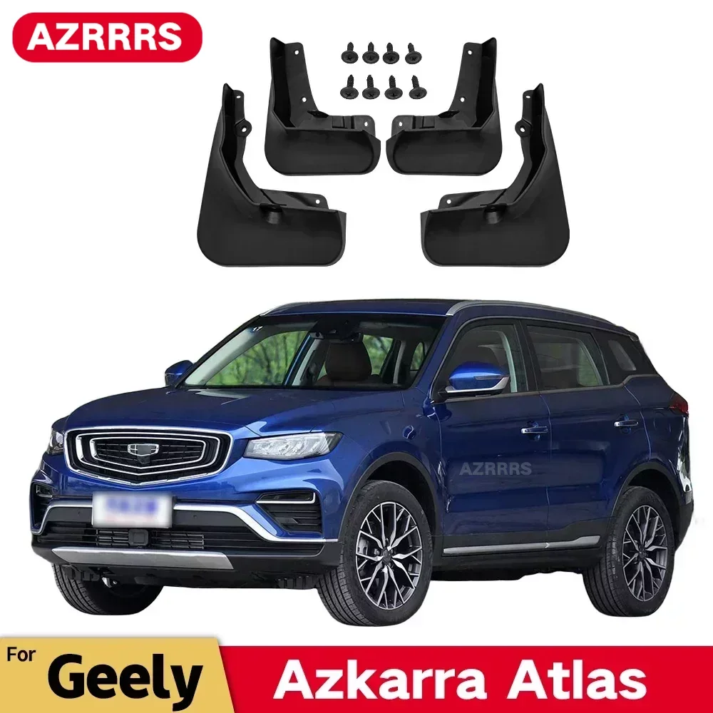 MudFlaps For Geely Azkarra Atlas 2021 2022 2023 Mudguards Mud Flaps Splash Guards Front Rear Wheels Fender Car Accessories 4Pcs